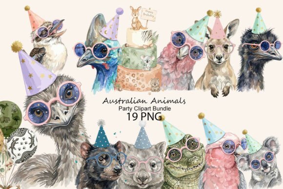 Download Australian Animals Party Clipart Bundle - Party clipart Collection