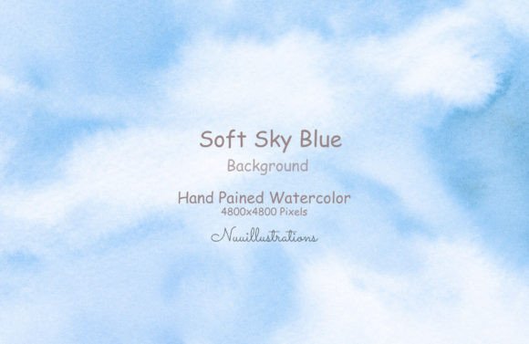 Download Soft Sky Blue Watercolor Background - Sky Collection