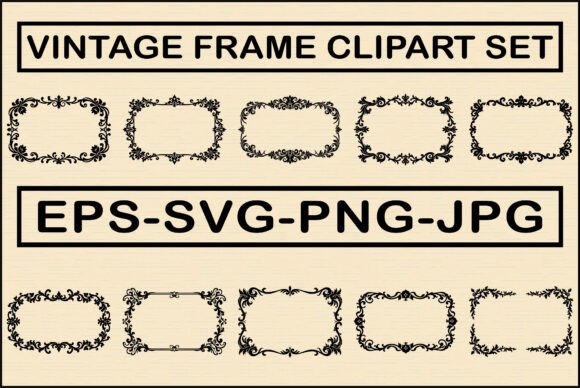 Download Vintage Ornate Frame Clipart Set - Premium Resources