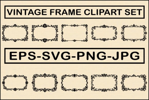Download Vintage Ornate Frame Clipart Set - Premium Resources