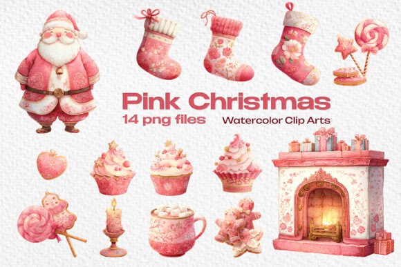Download Pink Christmas Cliparts, Scrapbook - Pink Collection