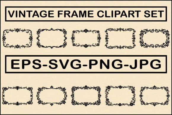 Download Vintage Ornate Frame Clipart Set - Premium Resources