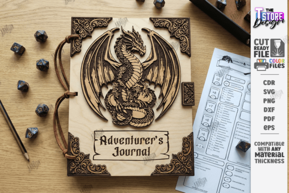 Download Fantasy Book Cover Laser Cut | Dragon - Book cover Collection
